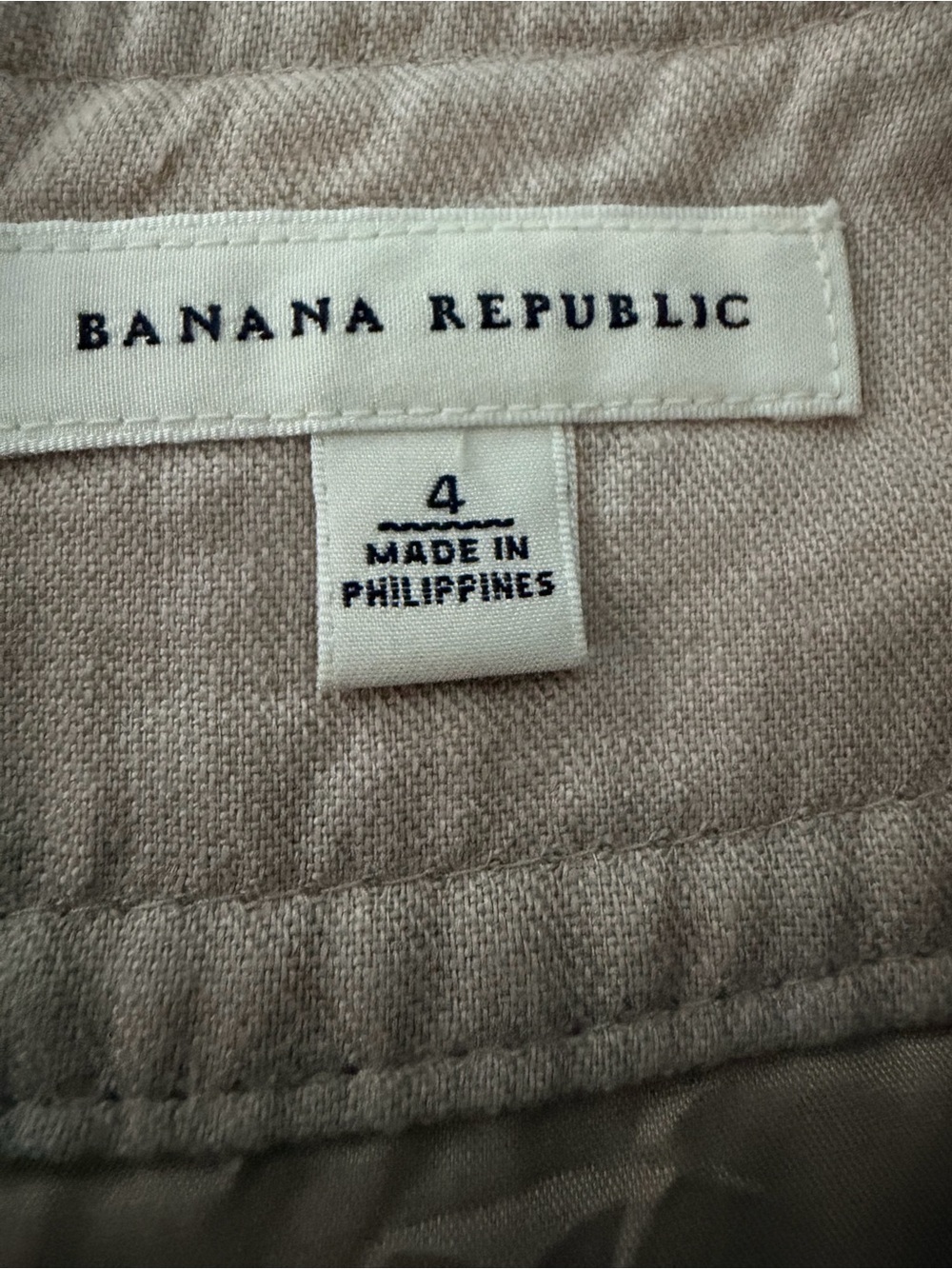 Banana Republic Cream Linen-Blend Mini Skirt - Picture 3 of 4